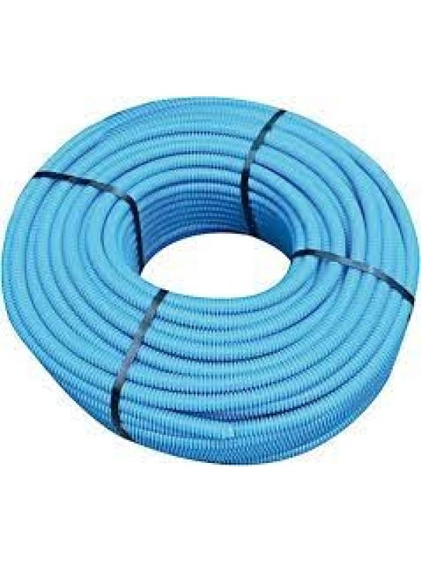 TUBO CORRUGATO D.32AZZURRO MATASSA 25MT