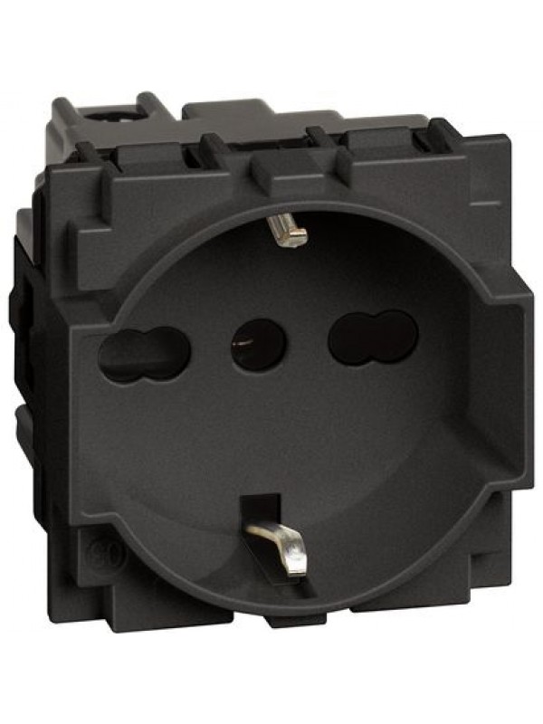 L.NOW - PRESA UNEL E BIPASSO 10/16A NERA