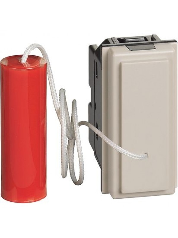 L.NOW - PULSANTE 1PNO 10A A TIRANTE SABBIA