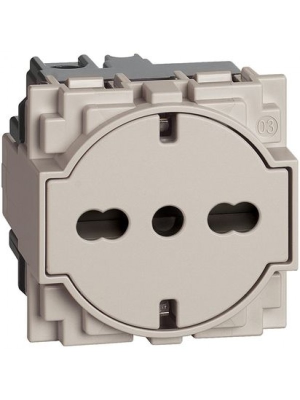 L.NOW - PRESA FLAT 16A STD GER-ITA SABBIA