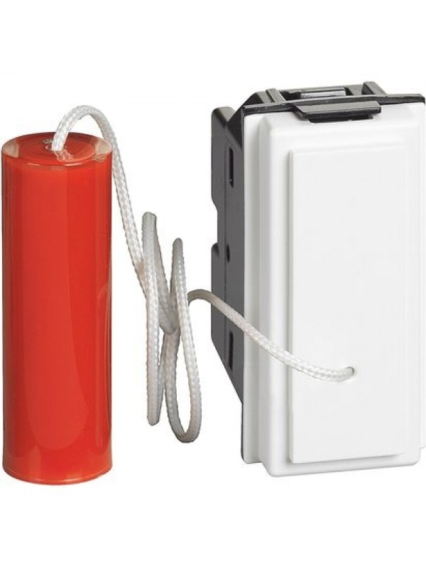 L.NOW - PULSANTE 1PNO 10A A TIRANTE BIANCO