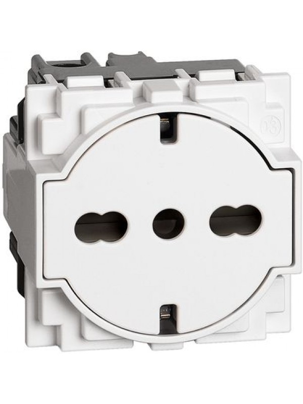 L.NOW - PRESA FLAT 16 A STD GER-ITA BIANCA