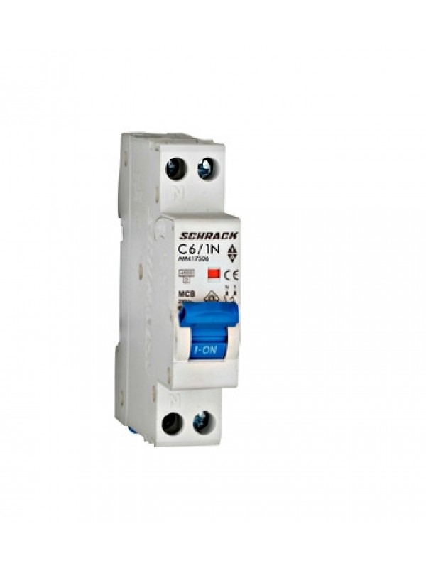 INTERR. AUT. 1P+N(sx) 6A 4,5kA curva C 1 MODULO