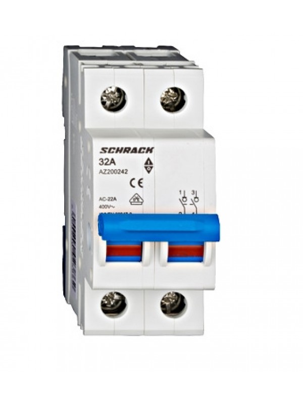 INTERR. DI MANOVRA SEZIONATORE 2 POLI - 32A 2 moduli